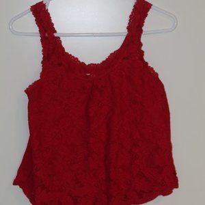 red lace tank top